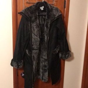 Faux fur coat